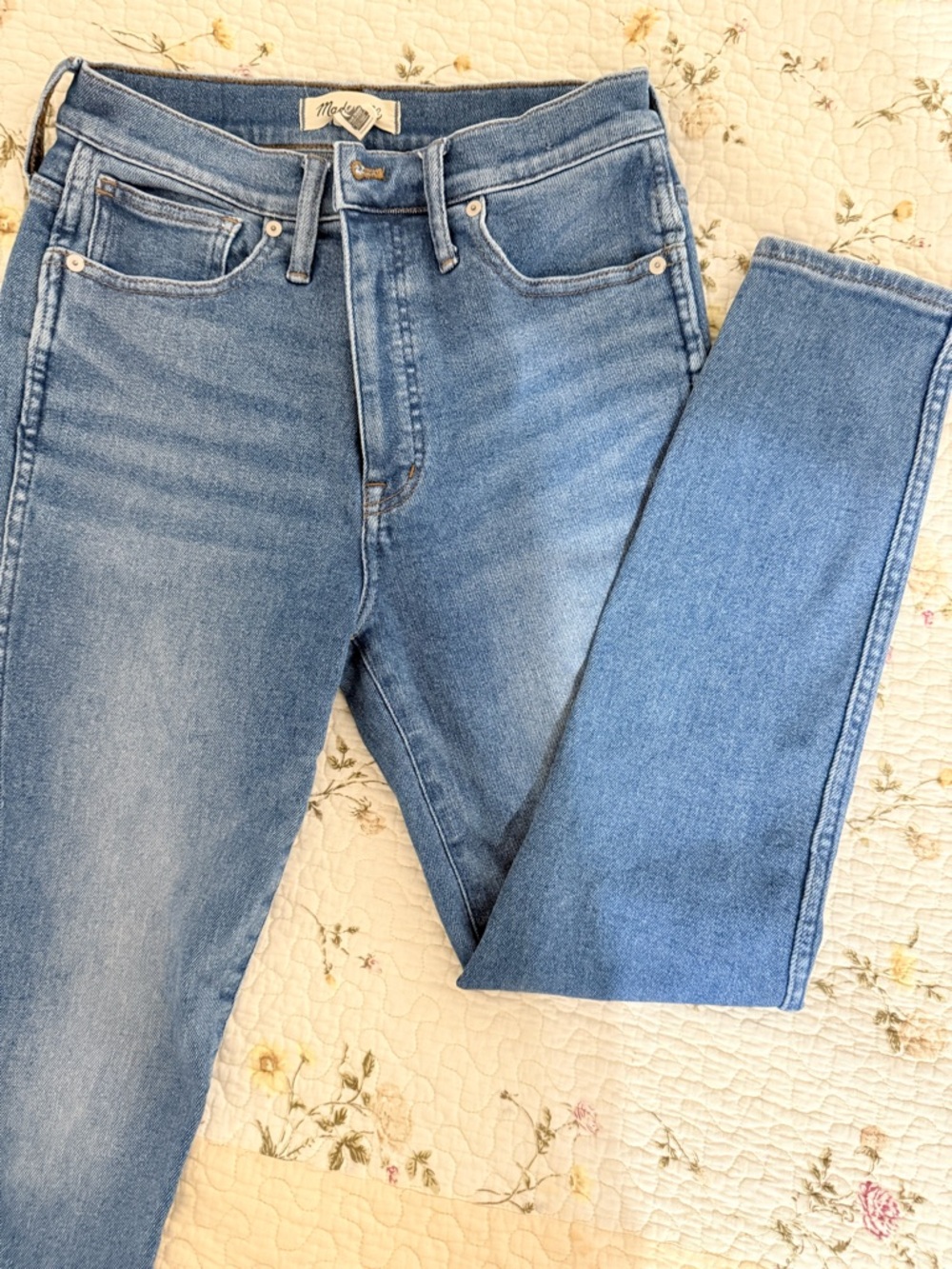 Madewell Slim High-Rise Skinny Jeans in Light Blue Wash